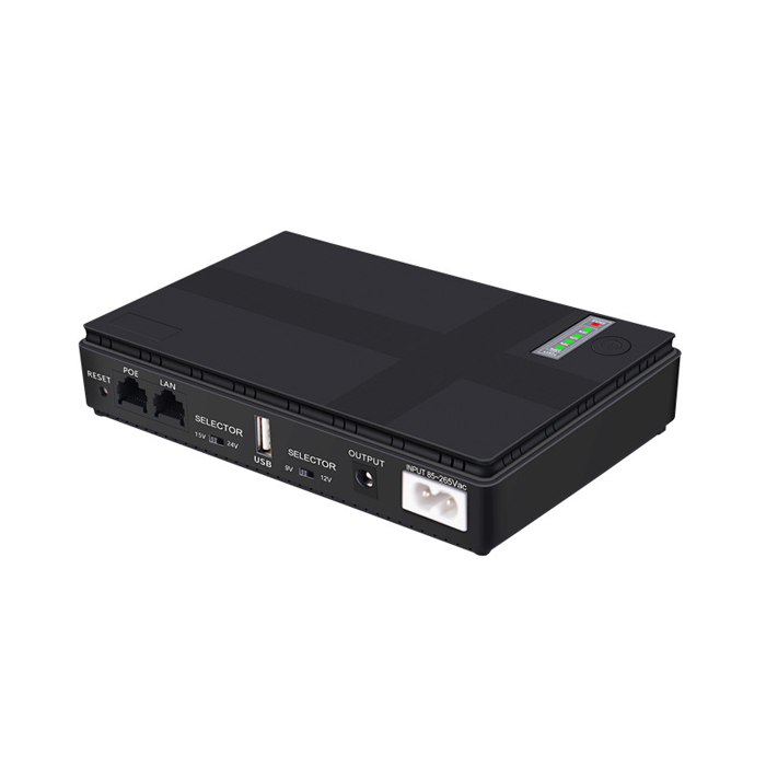 18W/36W Mini DC Router UPS with 15V/24V PoE Port For Networking Devices